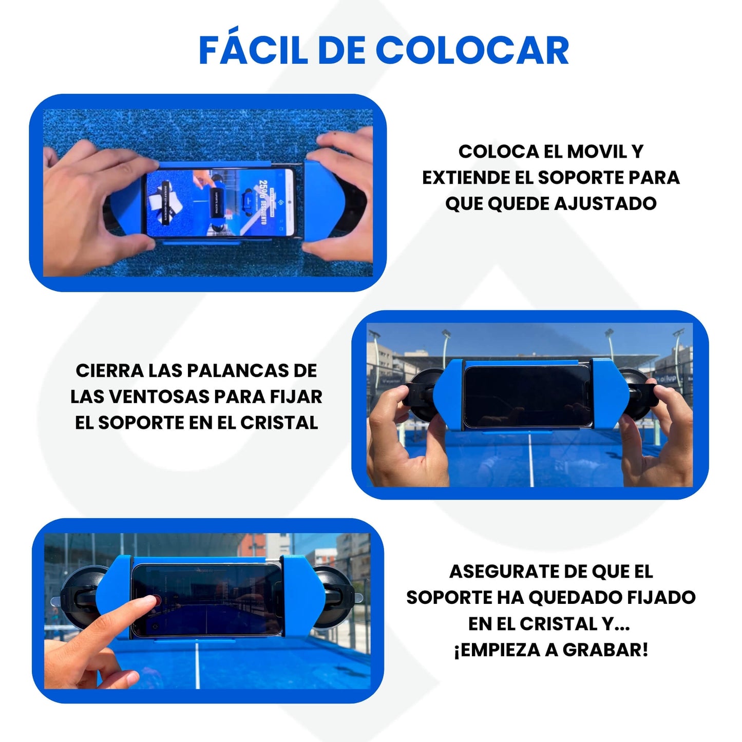 Soporte Móvil para Grabación de Pádel