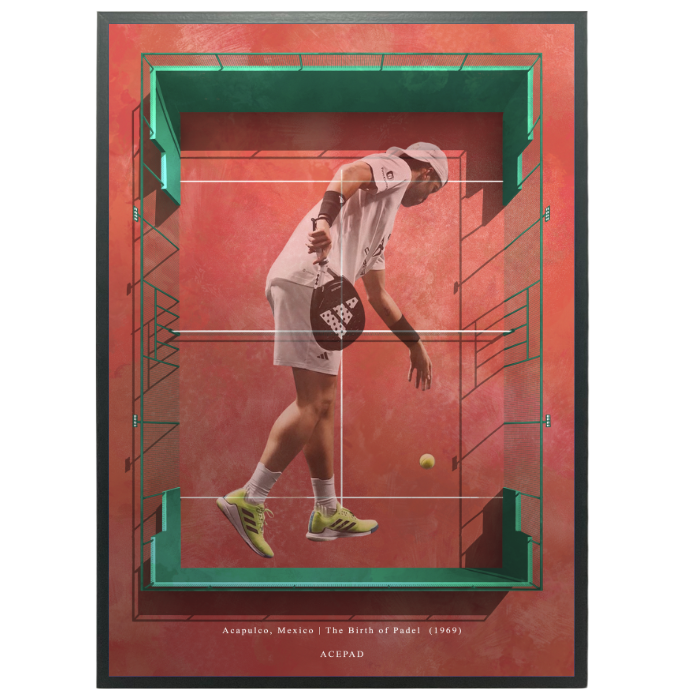 Wandbild mit Padel-Halter – Personalisierte Edition