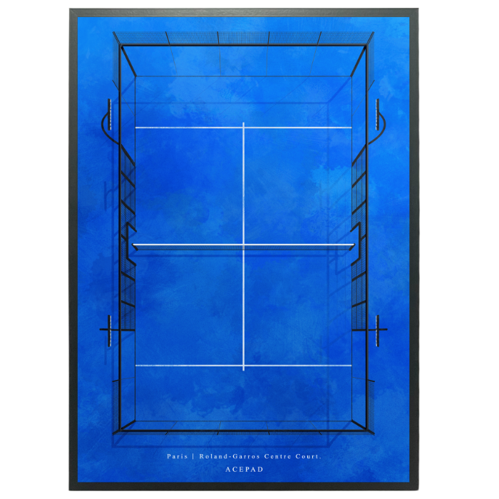 Padel Racket Display Frame Padel Court Wall Frame with Racket Holder (50 × 70 cm) – Acepad