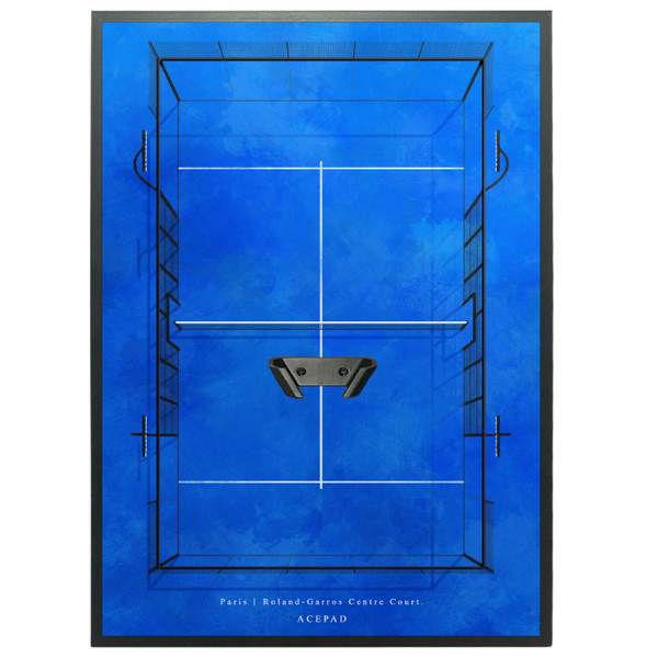 Quadro Pista da Padel con appendi-racchetta (50 × 70 cm)