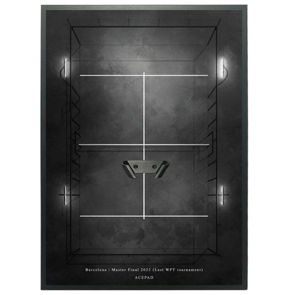 Quadro Pista da Padel con appendi-racchetta (50 × 70 cm)